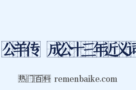 公羊传·成公十三年近义词是什么意思的图片